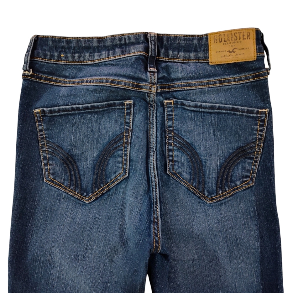 Hollister Super Skinny High Rise Womens Size 3R - W26 L31 - Dark Wash - Picture 2 of 7